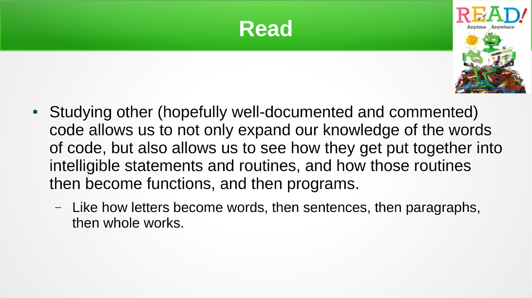 Read - Study Other Code Read - Study Other Code